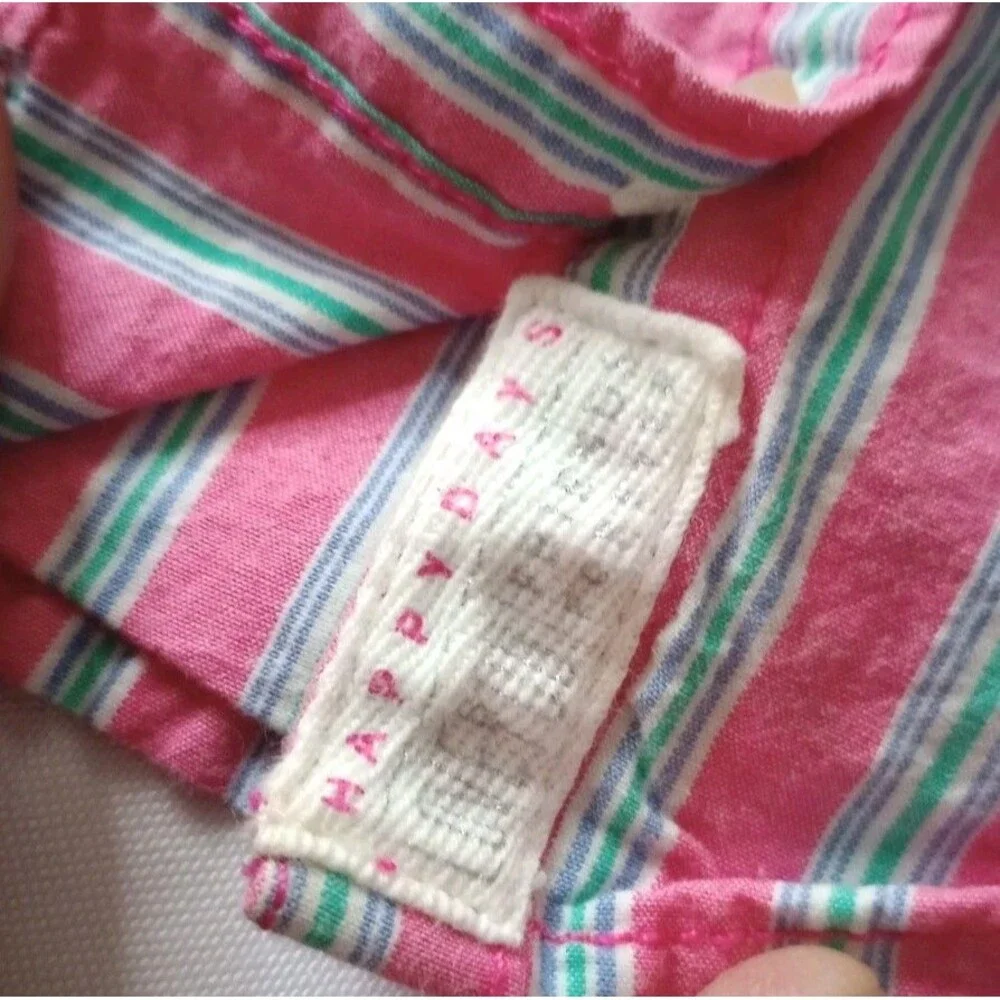 Carters Pink Striped Button Down Top sz 2T Toddler Girl
